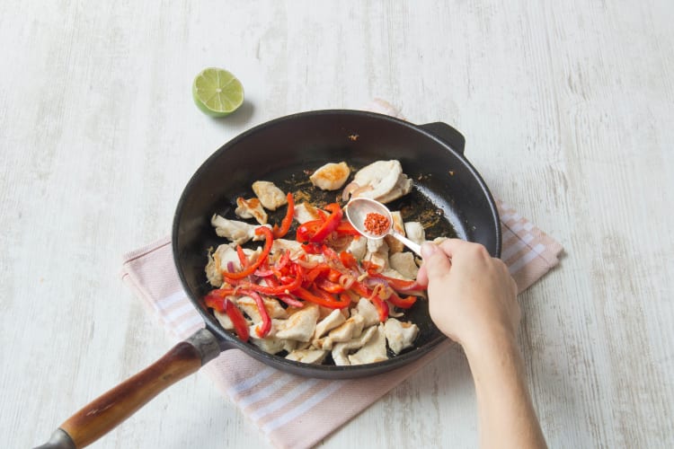 Finish the fajitas