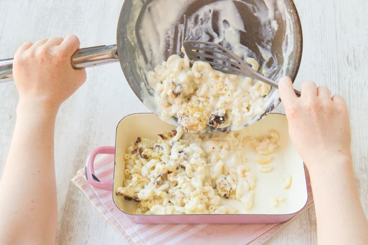 Bake the mac and cheese