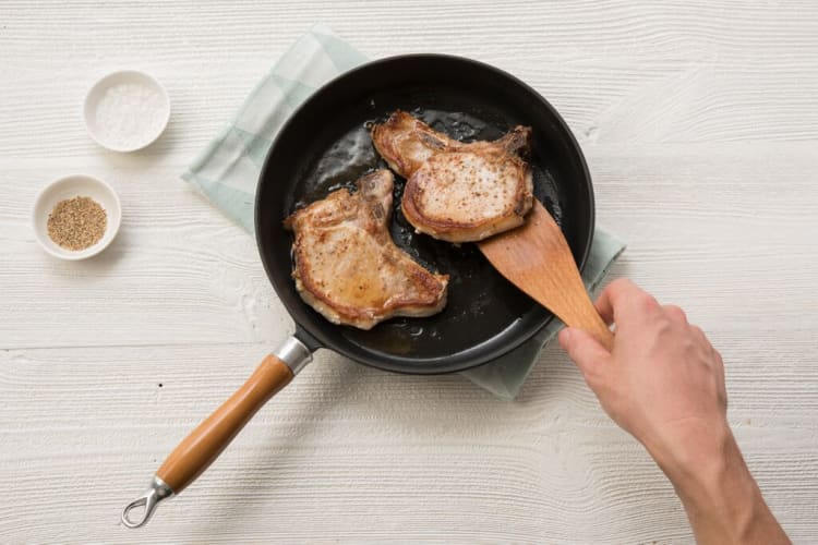 Cook the pork chops