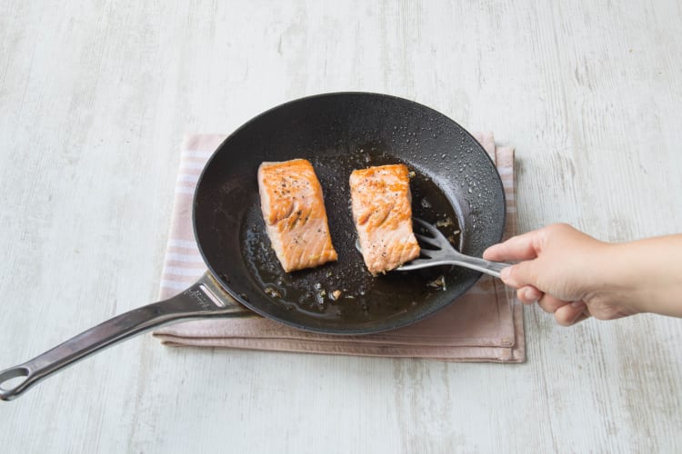 Bak de zalmfilet