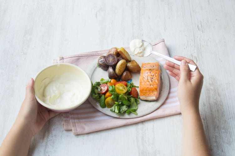 Serveer de maaltijd, eet smakelijk!