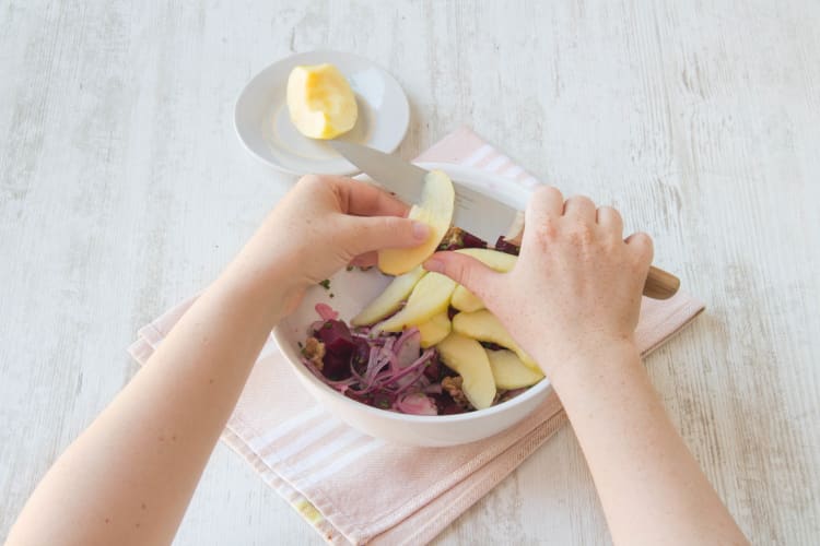 Finish the beet salad