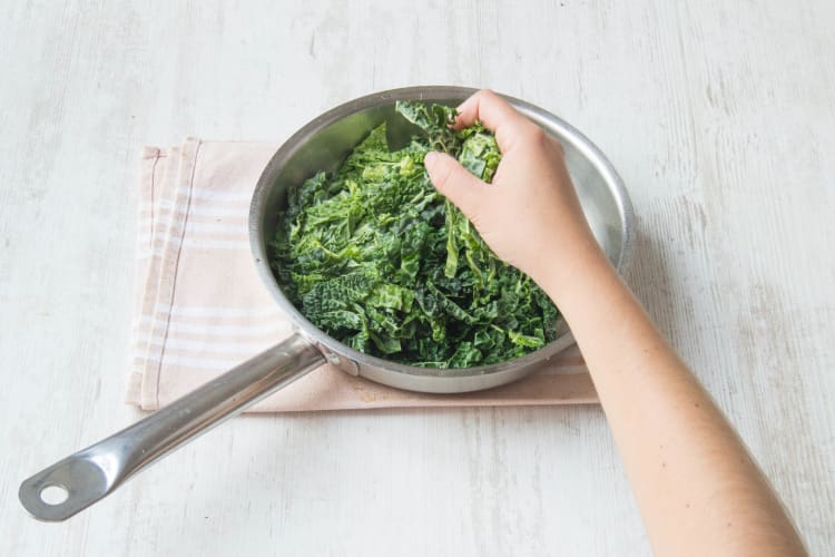 Add kale to the pan
