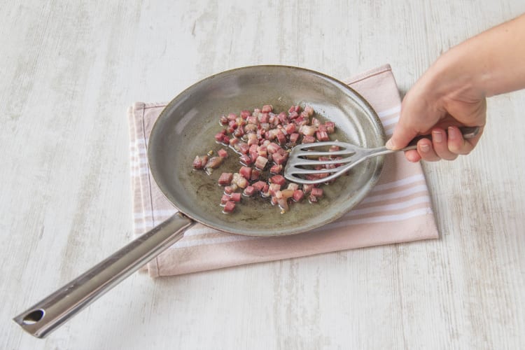 Fry pancetta