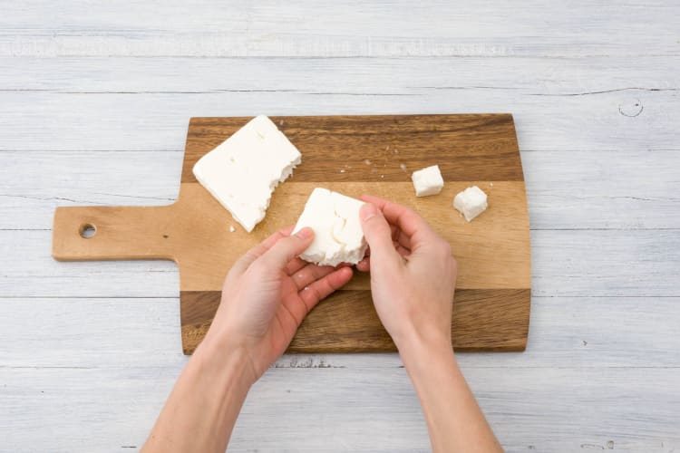 Feta zerkleinern