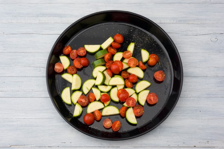Roast your courgette and tomato