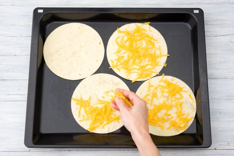 Make cheesy tortillas
