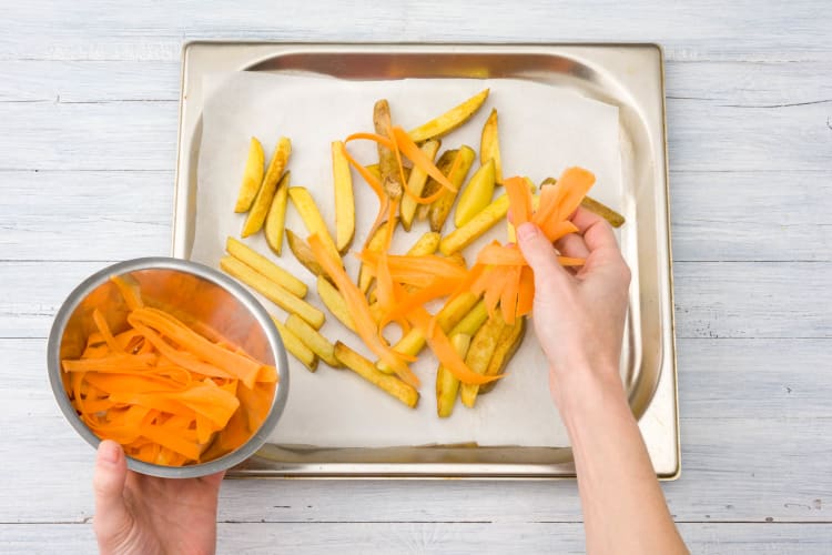 Bake the veggies