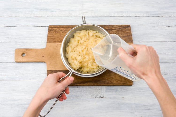 Sauerkraut waschen