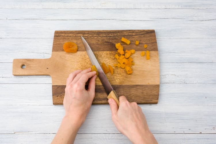 Chop apricots