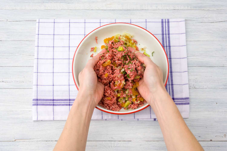 Mix together the meatball mixture