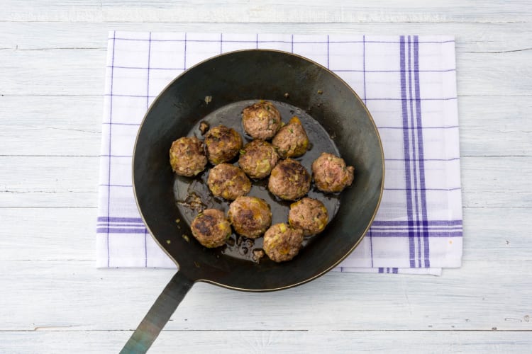 Cook meatballs