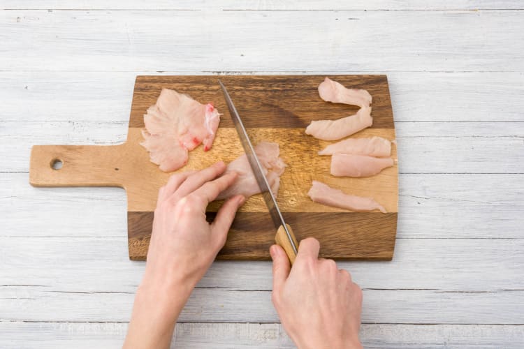 Hähnchen schneiden