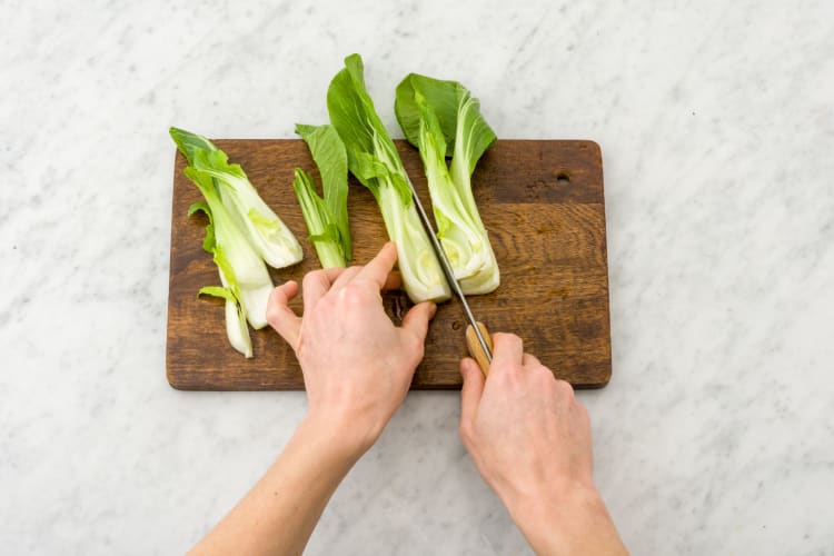 Pak Choi shcneiden