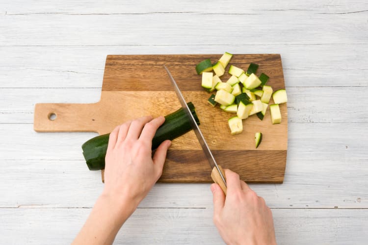 Chop your courgette