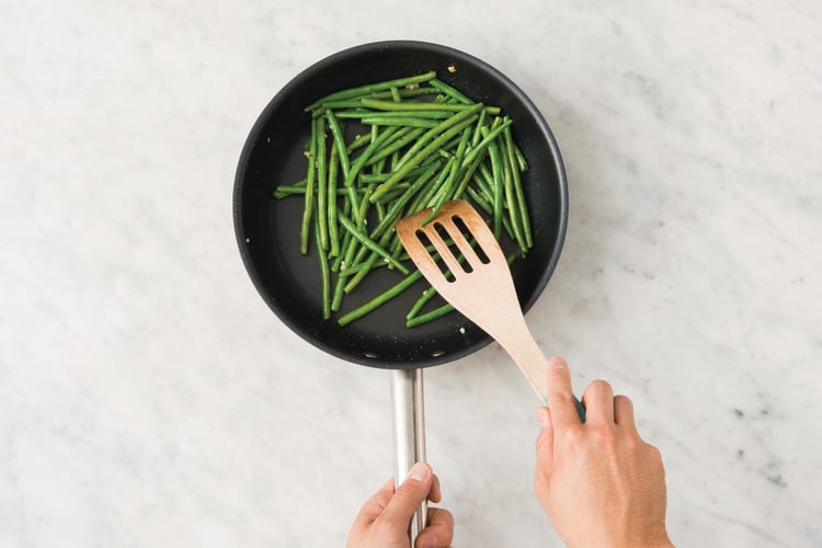 Cook the green beans