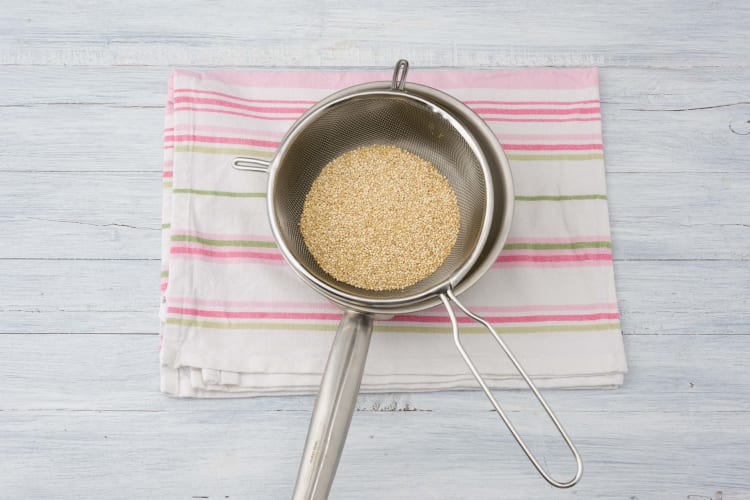 Sieve your quinoa