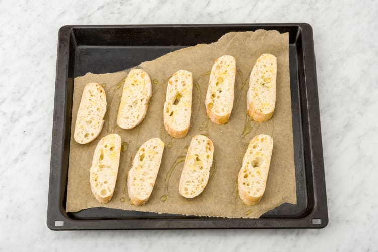 Bak de ciabatta.