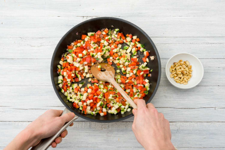 Cook the veggies
