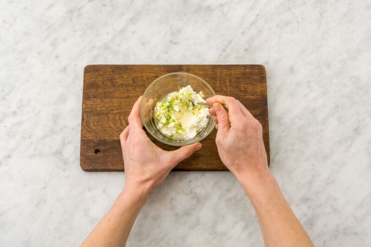 Make garlic-lime crema