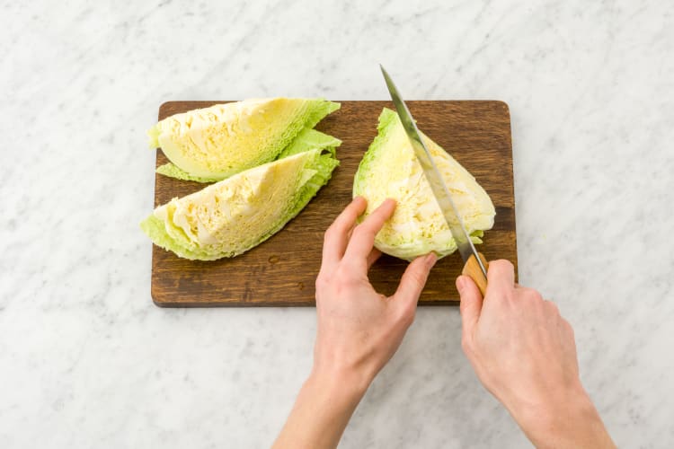 Cut your cabbage into wedges