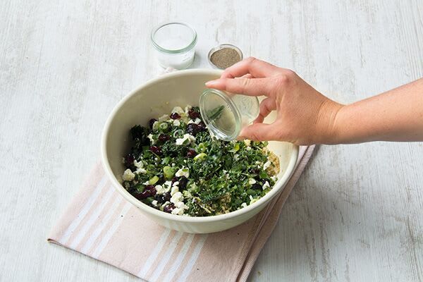 Assemble the quinoa salad