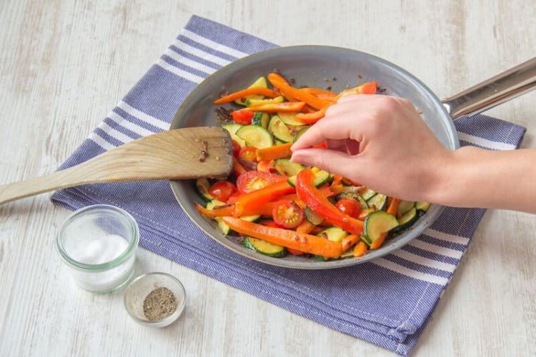 Cook the remaining vegetables