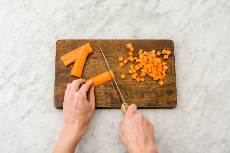 Chop the carrots