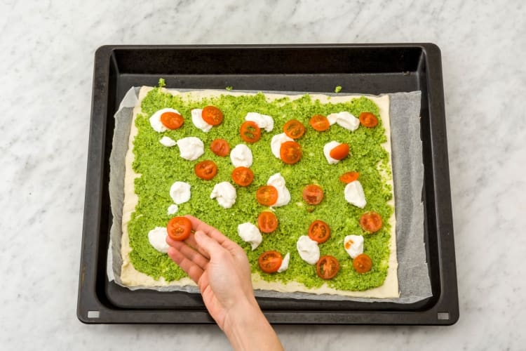 Pizza belegen