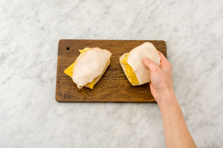 Ciabatta-Brötchen belegen
