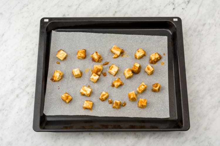 Put your tofu on a baking tray