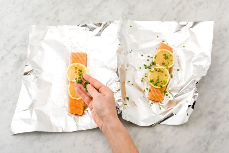 Prep the salmon