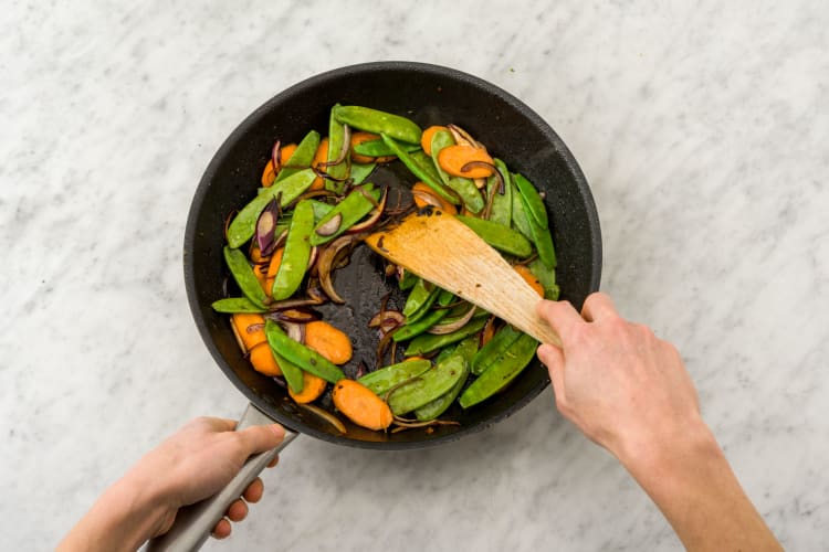 Cook the vegetables