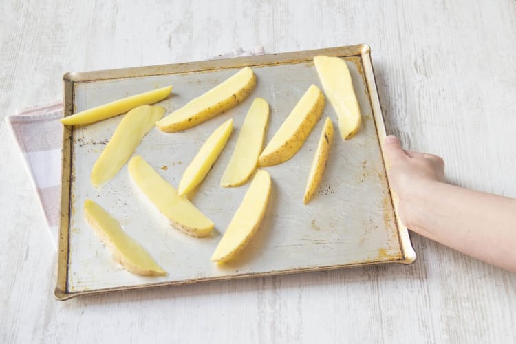 cut your potato into wedges