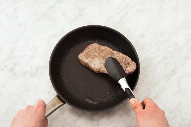 Sear the steak