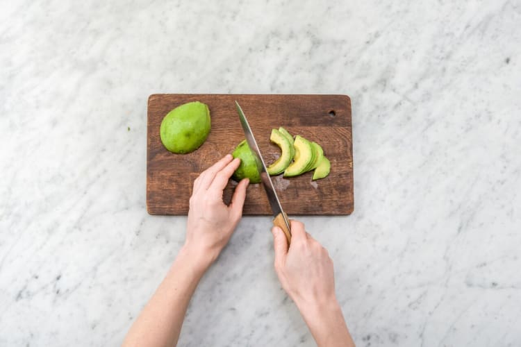 Prep the avocado