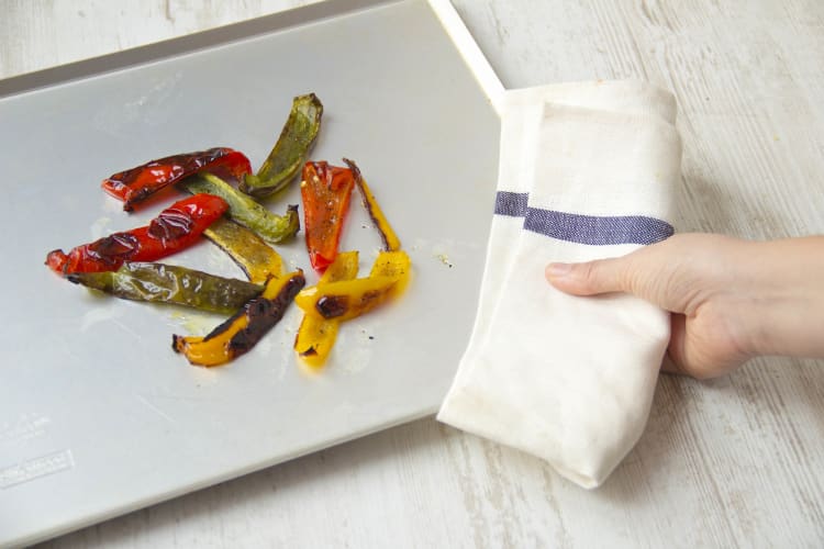 Roast the peppers