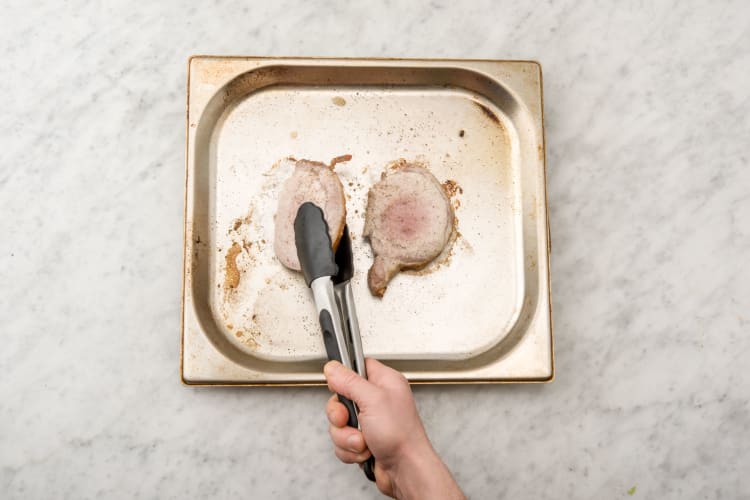 Turn the pork half way through