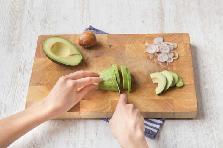 Prep the avocado