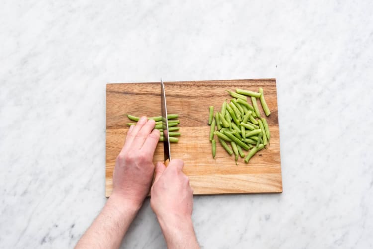 Cook the green beans