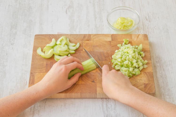 Cut the cucumber