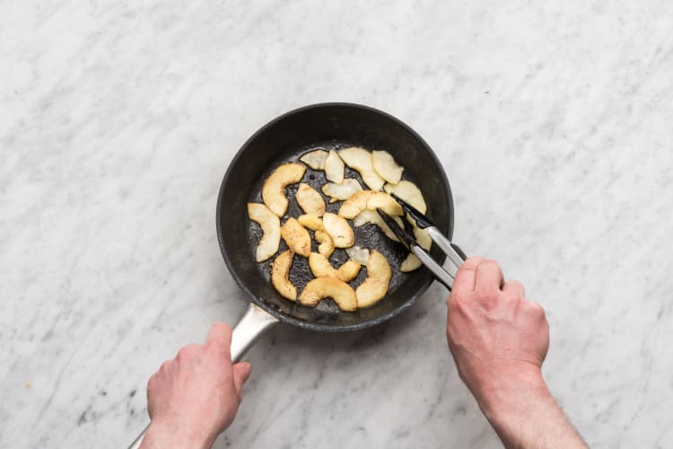 Cook the apple slices