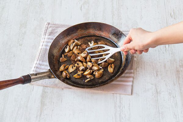 Cook the mushrooms