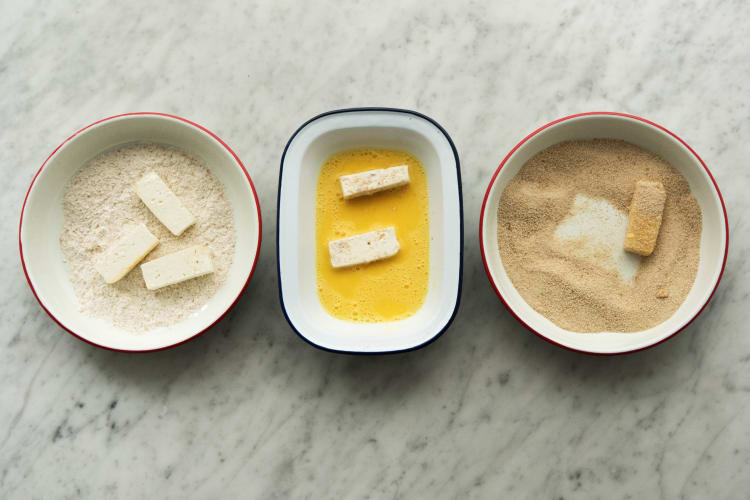 Feta panieren