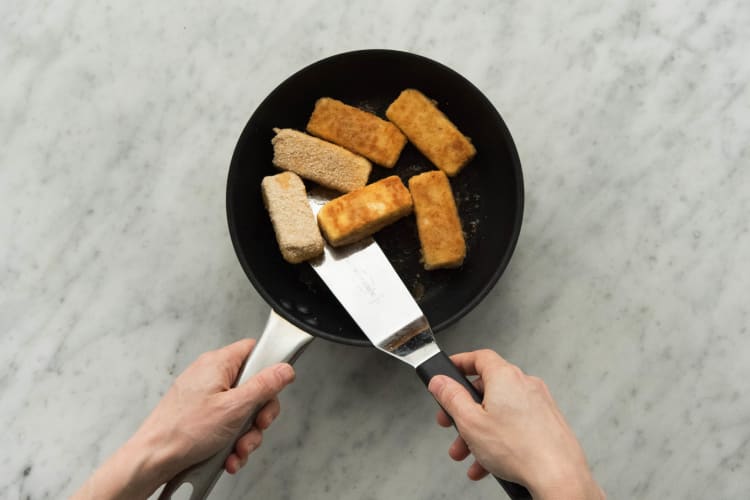 Feta-Sticks anbraten