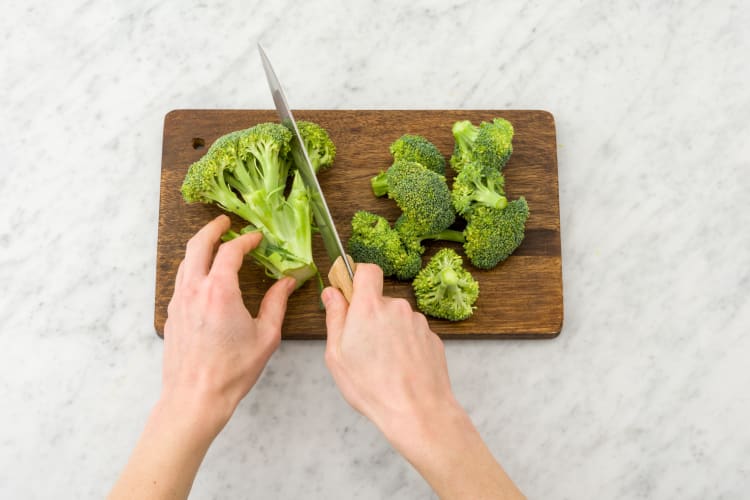 Chop the broccoli