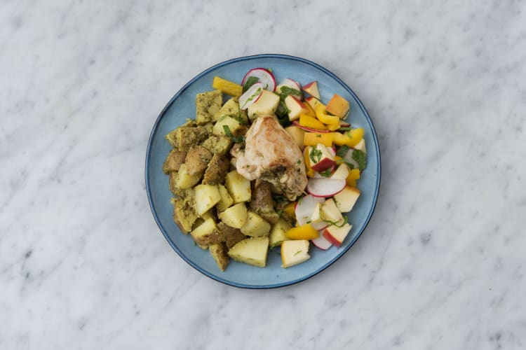 Serveer de maaltijd, eet smakelijk!