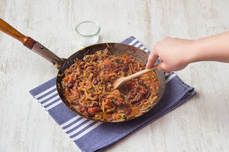 Stir in the passata