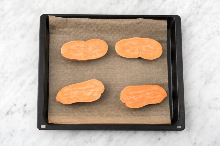 Süßkartoffel backen