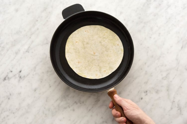 Tortilla-Wraps aufwärmen